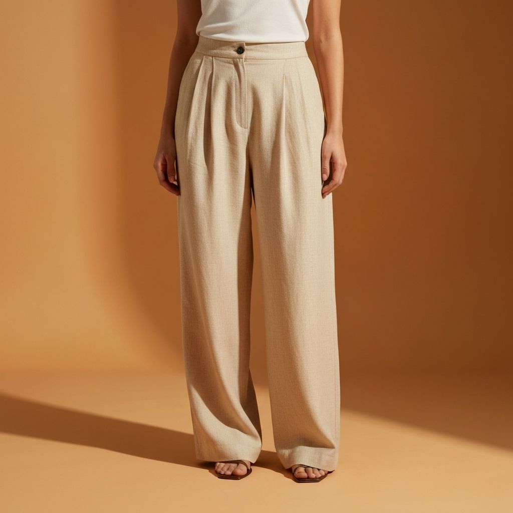 Wide Leg Linen Trousers